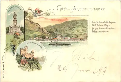 Gruss aus Assmannshausen - Litho -722724