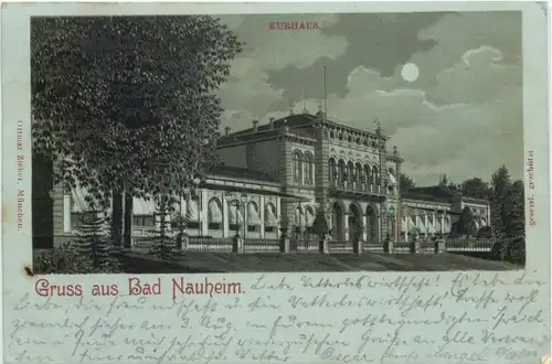 Gruss aus Bad Nauheim - Kurhuas - Litho -722794