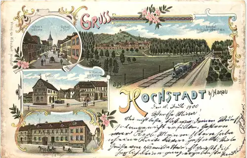 Gruss aus Hochstadt bei Hanau - Litho -723018