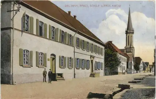 Bellheim - Schule und Kirche -723064
