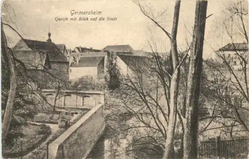 Germersheim - Queich mit Blick auf die Stadt -723376