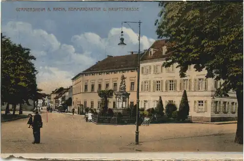 Germersheim - Kommandantur und Hauptstrasse -723380