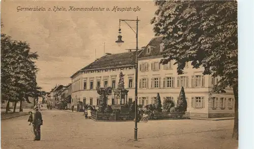 Germersheim - Kommandantur und Hauptstrasse -723396