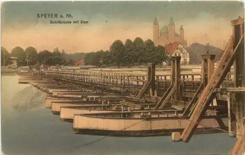 Speyer - Schiffbrücke mit Dom -723294