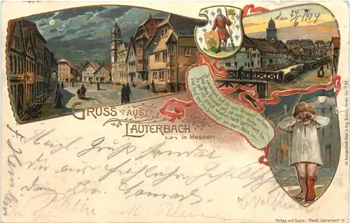 Gruss aus Lauterbach in Hessen - Litho -723368