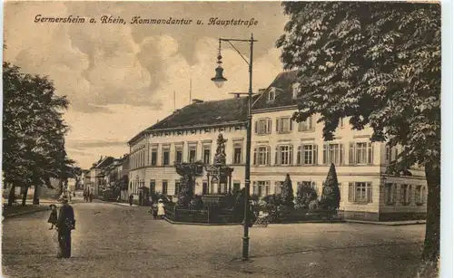 Germersheim - Kommandantur und Hauptstrasse -723410