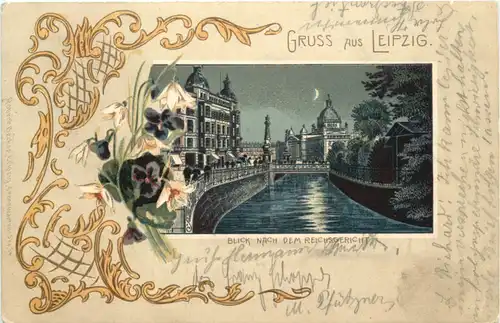 Gruss aus Leipzig - Litho -723506