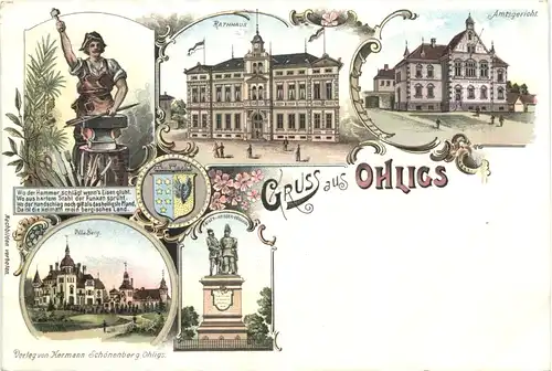 Gruss aus Ohligs - Litho - Solingen -723476