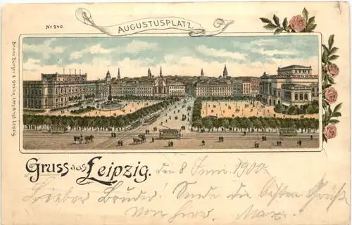 Gruss aus Leipzig - Litho -723510
