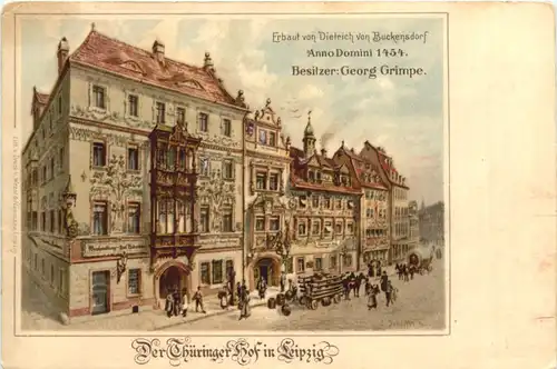 Leipzig - Der Thüringer hof - Litho -723542