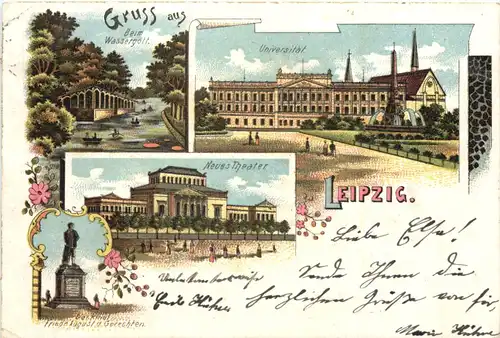Gruss aus Leipzig - Litho -723494