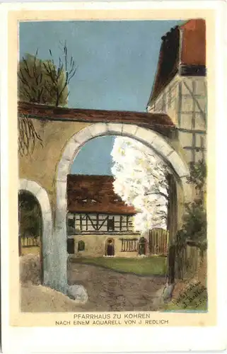 Pfarrhaus zu Kohren - Künstler J. Redlich - Frohburg -723686