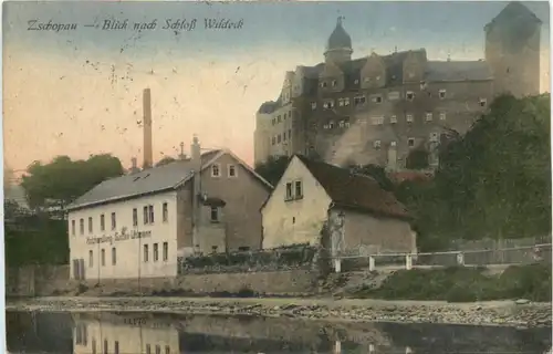 Zschopau - Blick nach Schloss Wildeck -723834
