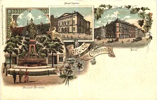 Gruss aus Chemnitz - Litho -724118