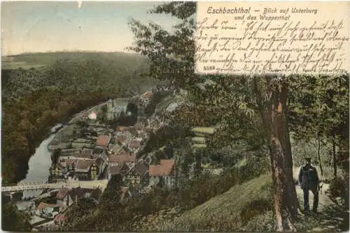 Eschbachthal - Blick auf Unterburg und das Wupperthal -724616