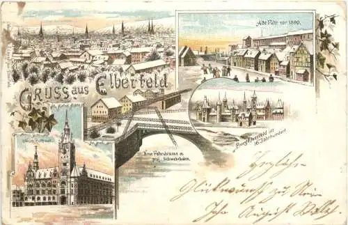 Gruss aus elberfeld im Winter - Litho -724610