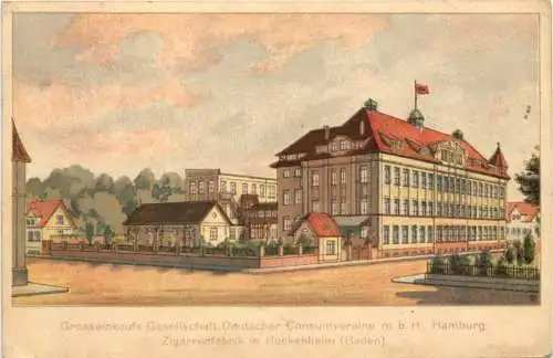 Hockenheim - Zigarrenfabrik - Litho -724722