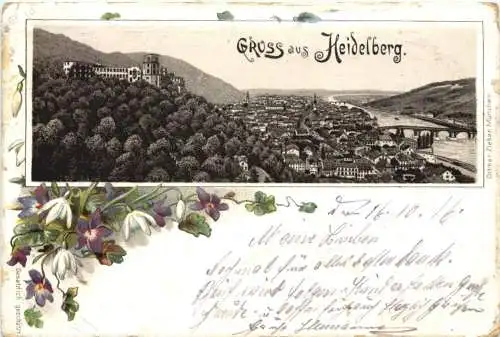 Gruss aus Heidelberg - Litho -724666
