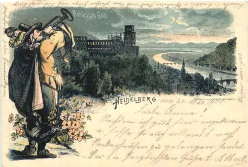 Heidelberg - Trompeter von Säckingen - Litho -724720