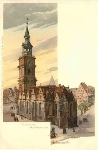 Hannover - Aegidienkirche - Litho -724798