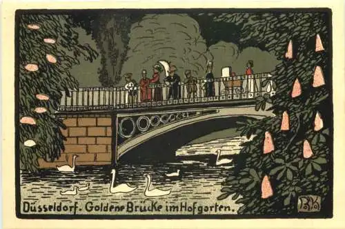 Düsseldorf - Goldene Brücke im Hofgarten -724948