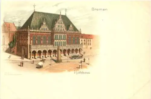 Bremen - Rathaus - Litho -724874