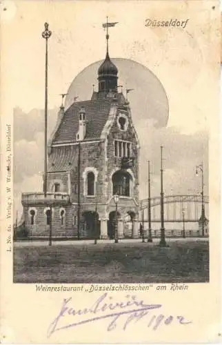 Düsseldorf - Weinrestaurant Düsselschlösschen am Rhein -724916