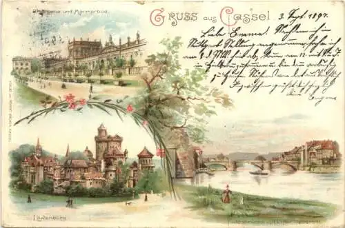Gruss aus Kassel - Litho -725012