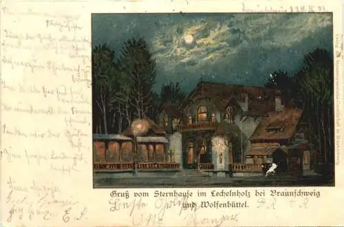 Gruss vom Sternhause im Lechelnholz bei Braunschweig und Wolfenbüttel - Litho -725028