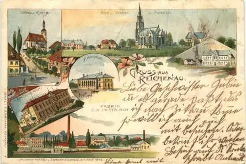 Gruss aus Reichenau Sachsen - Litho -725050