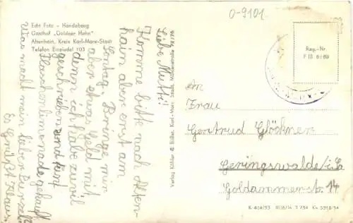 Altenhain - Gasthof Goldener Hahn - Chemnitz -725080