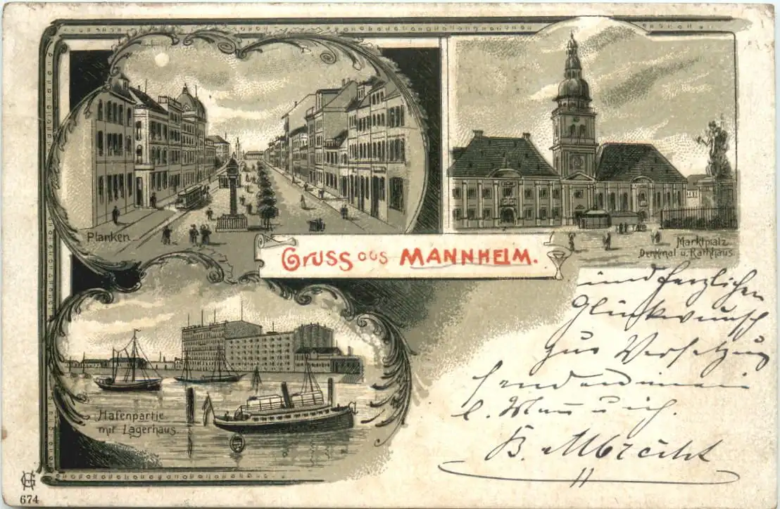Gruss aus Mannheim - Litho -725310