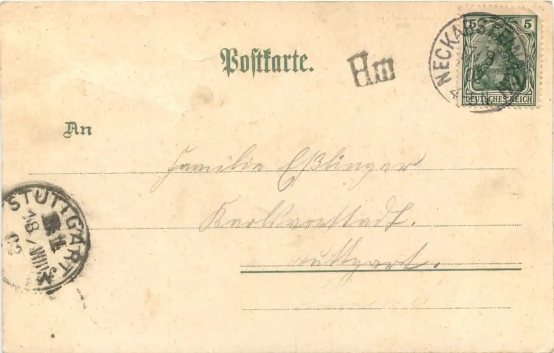 Gruss aus Neckarsteinach - Litho - Gasthof zum Schiff -725240