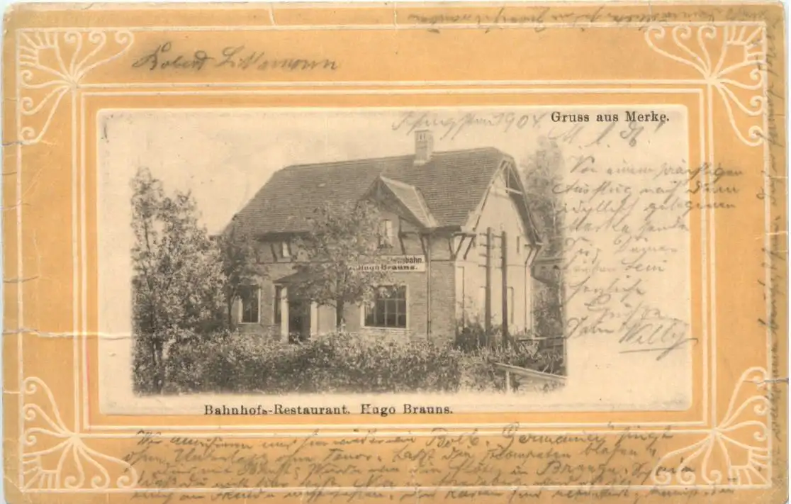 Gruss aus Merke - Bahnhofs Restaurant - Polen -725346