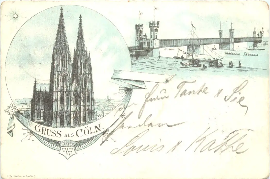 Gruss aus Köln - Litho Vorläufer 1893 -725396