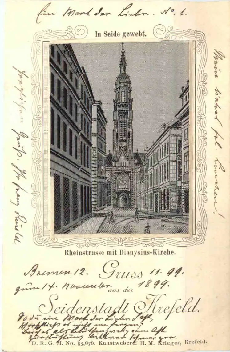 Krefeld - Rheinstrasse - in Seide gewebt -725540