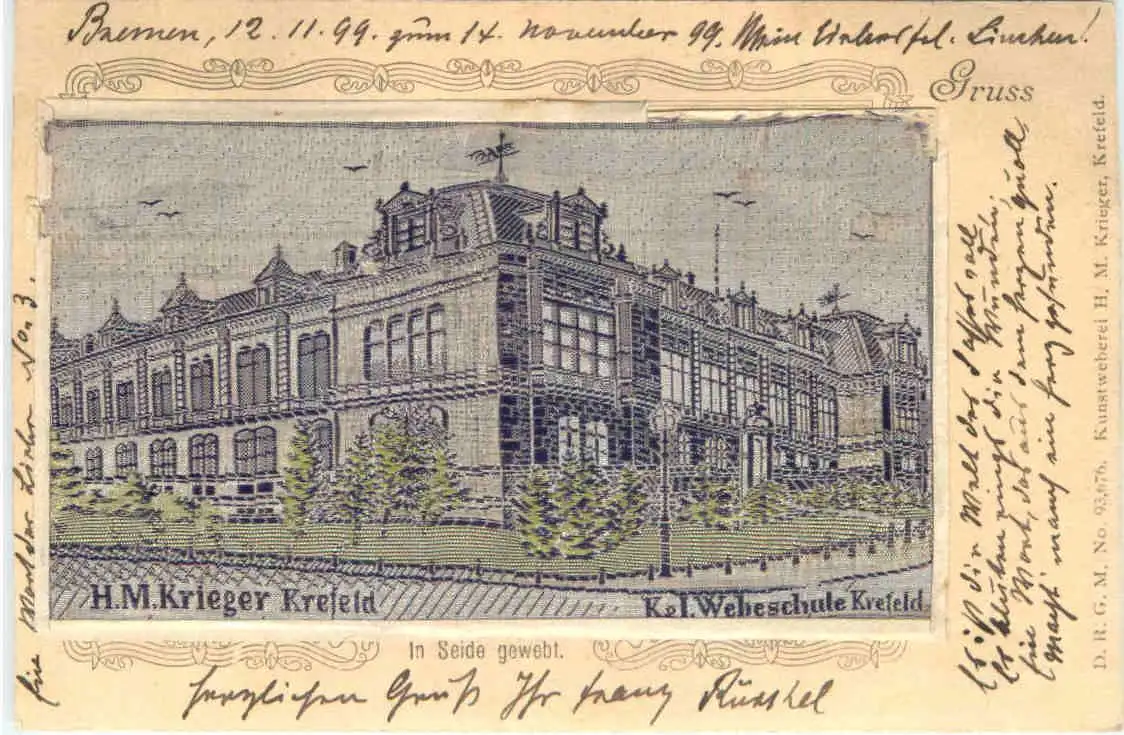 Krefeld - Webeschule in Seide gewebt -725538