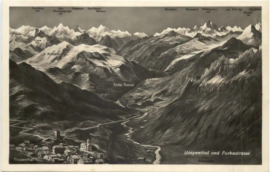 Hospental und Furkastrasse -554384