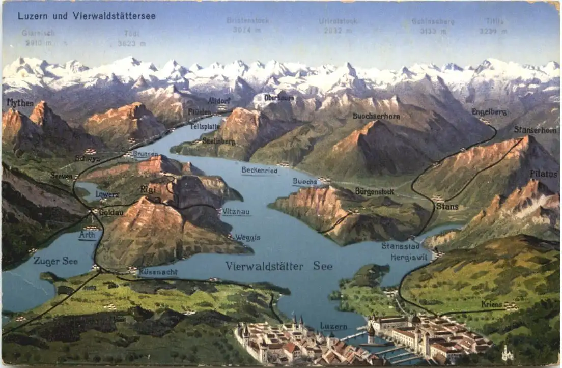 Vierwaldstätter See und Umgebung -554414