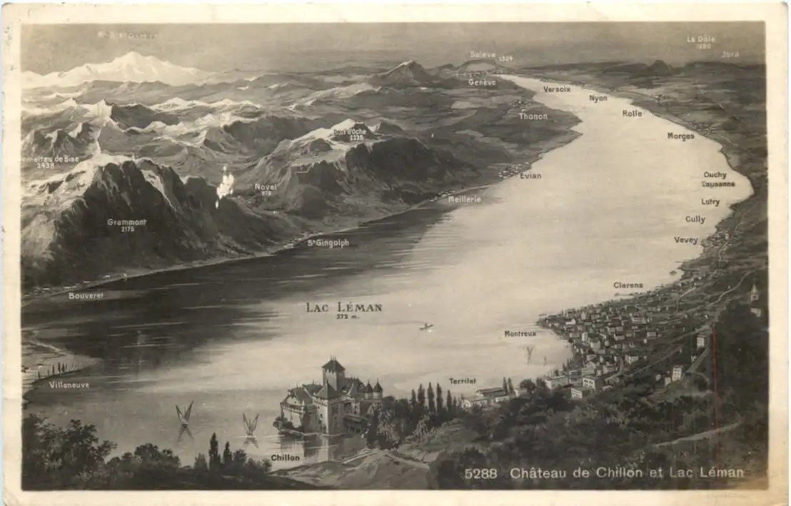 Chateau de Chillon et Lac Leman -554486