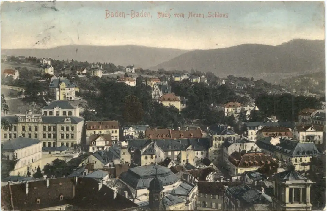 Baden-Baden, Blick vom neuen Schloss -554594