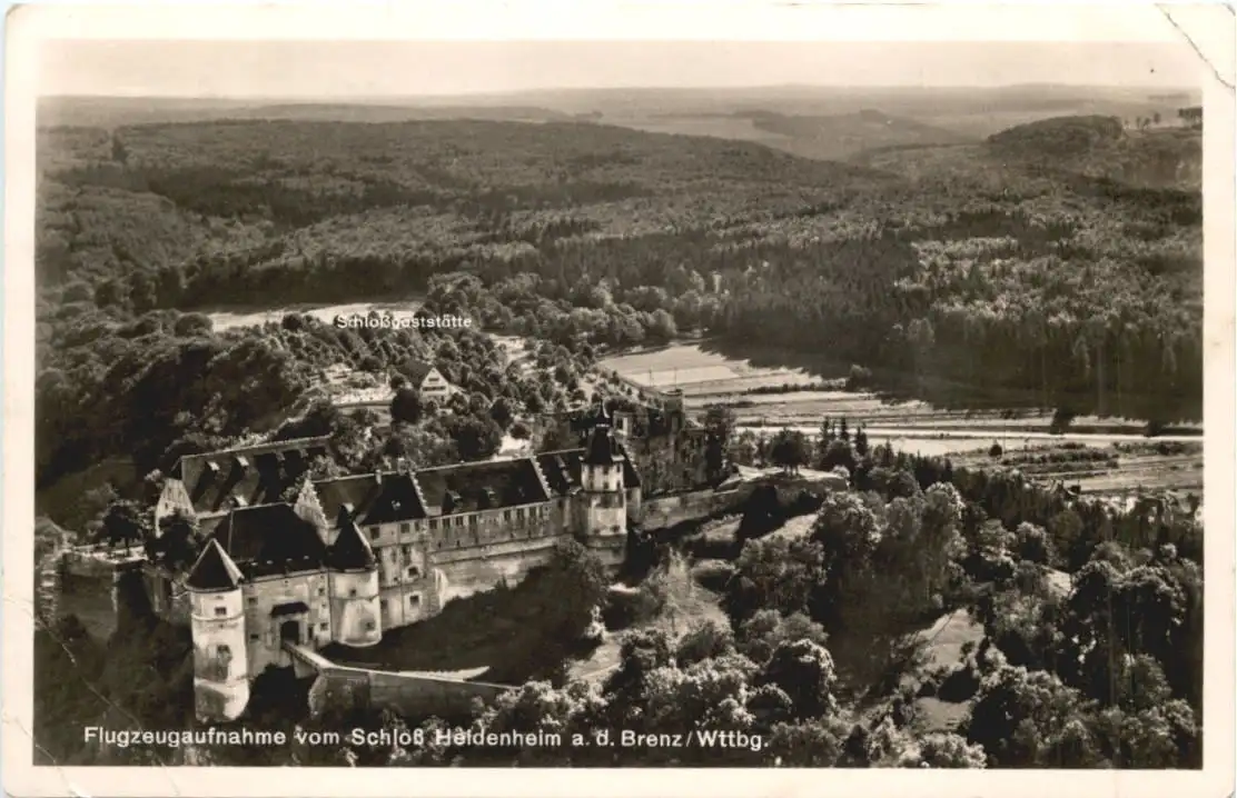 Heidenheim, Schloss, Flugzeugaufnahme -554684