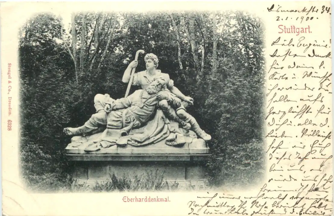 Stuttgart, Eberharddenkmal -554804