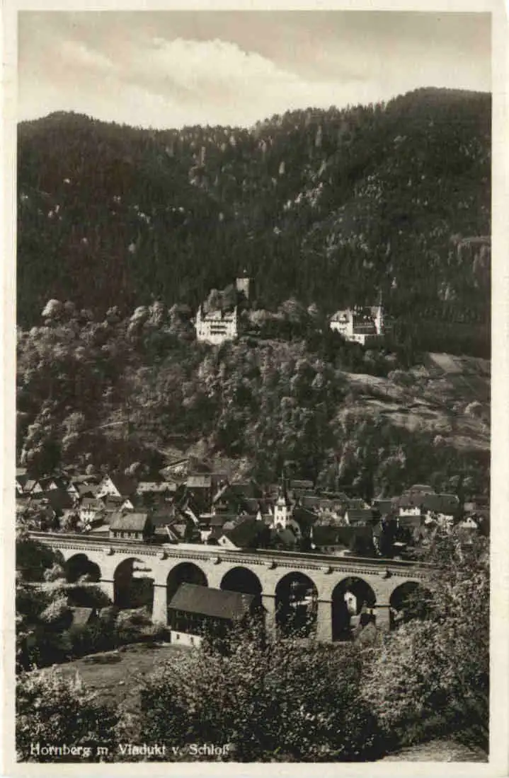 Hornberg m. Viadukt v. Schloss -554710