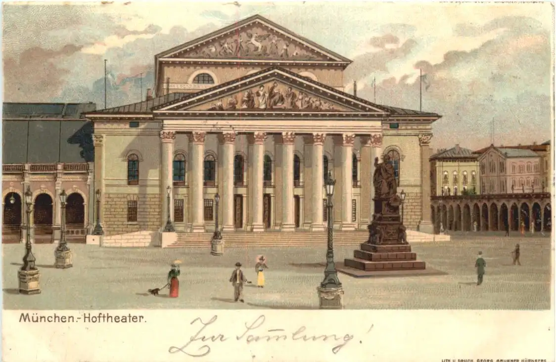 München - Hoftheater - Litho -725640