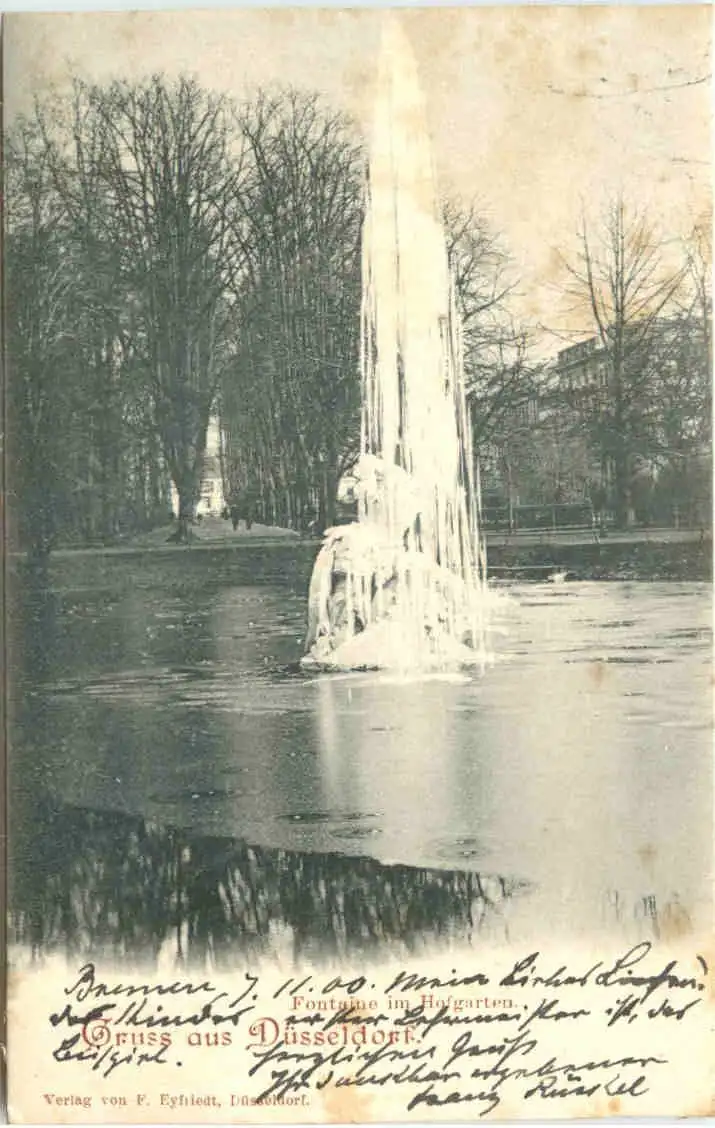 Gruss aus Düsseldorf - Fontaine im Hofgarten -725700