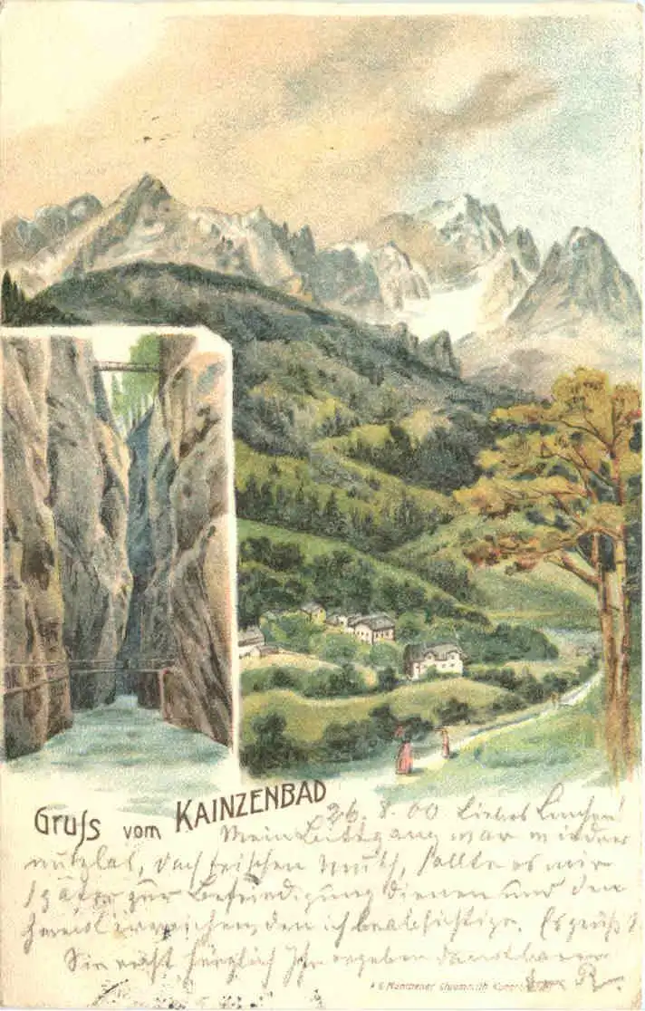 Gruss vom Kainzenbad - Litho - Garmisch -725706