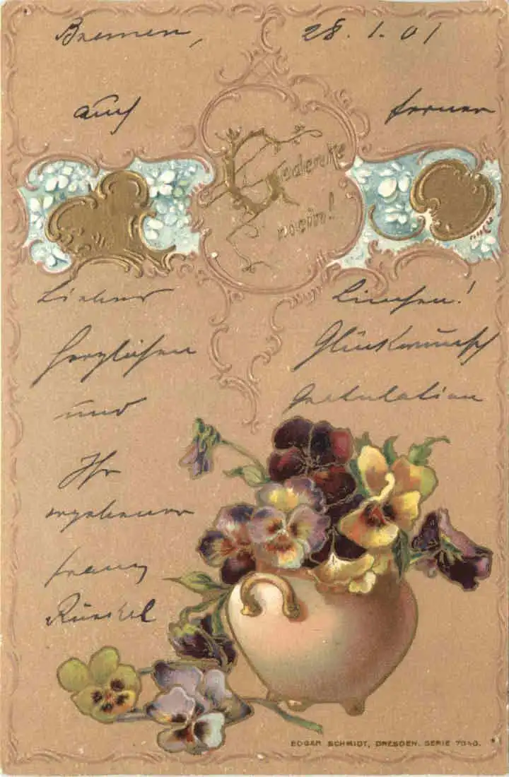 Gedenke mein - Prägekarte -725850