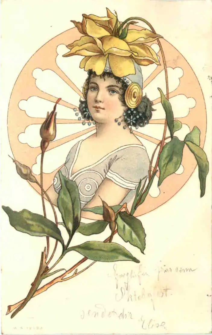 Jugenrkartedstil Künstlerkarte -725820