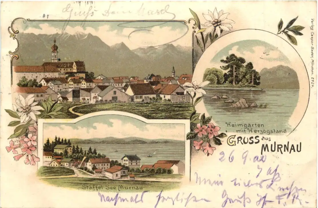 Gruss aus Murnau am Staffelsee - Litho -725816